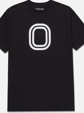 OVERTIME logo black short sleeve T size | large